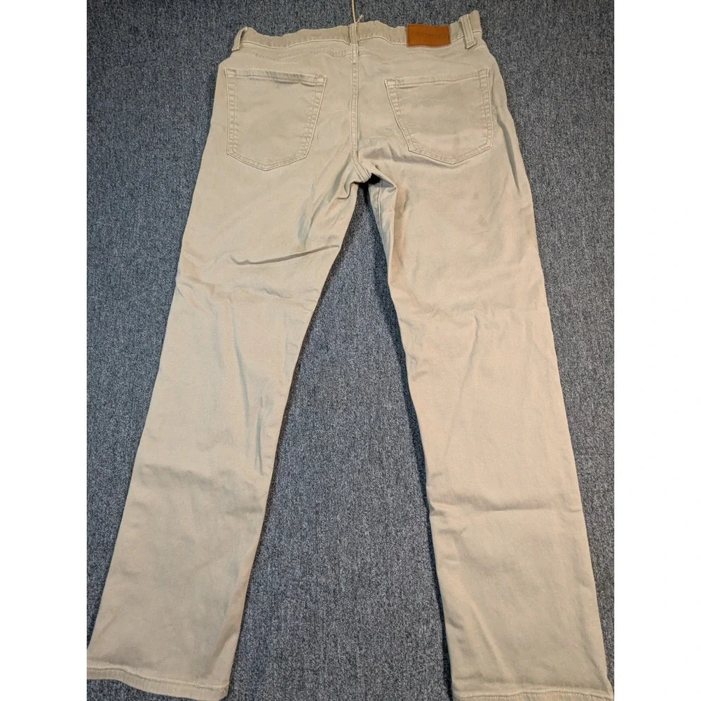 Lucky Brand 412 Athletic Slim Khaki Pants Mens 33x30 Tan Chino Trousers STAINED